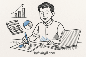 รูปทำบัญชี การของการวาง 9 แผนจะภาพประกอบแสดงตอนการธุรกรรม